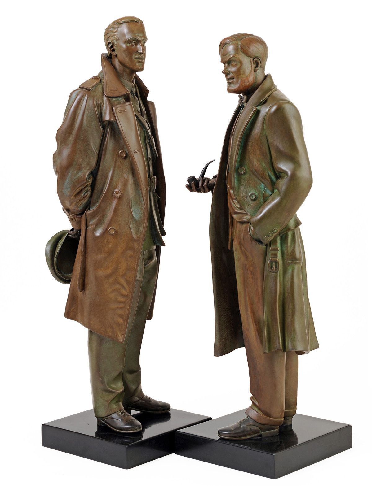 blake et mortimer en pied - r&eacute;sine - vertical