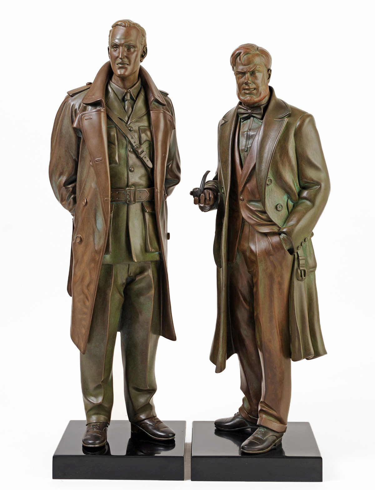 blake et mortimer en pied - r&eacute;sine - vertical