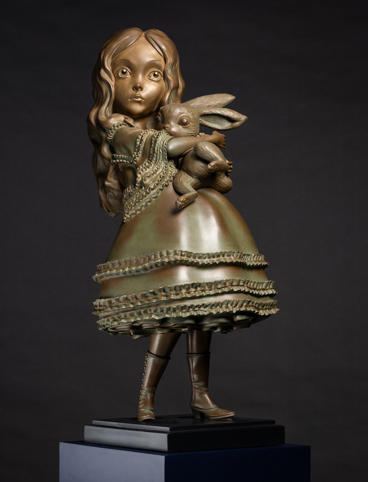 Alice - lapin - bronze - vertical